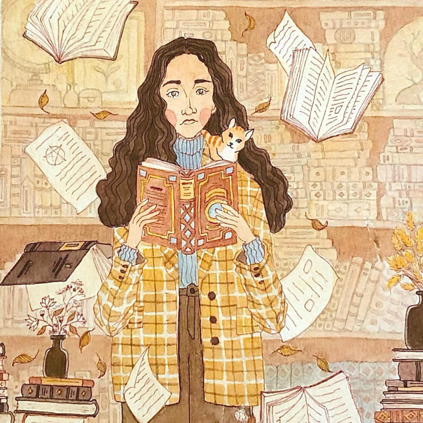 Dark Academia 🍂🐈🧥✨🕰📜

Watercolor and ink on paper. Originally made for an inktober exchange with @addiegrosse 

#illustration #watercolor #art #traditionalart