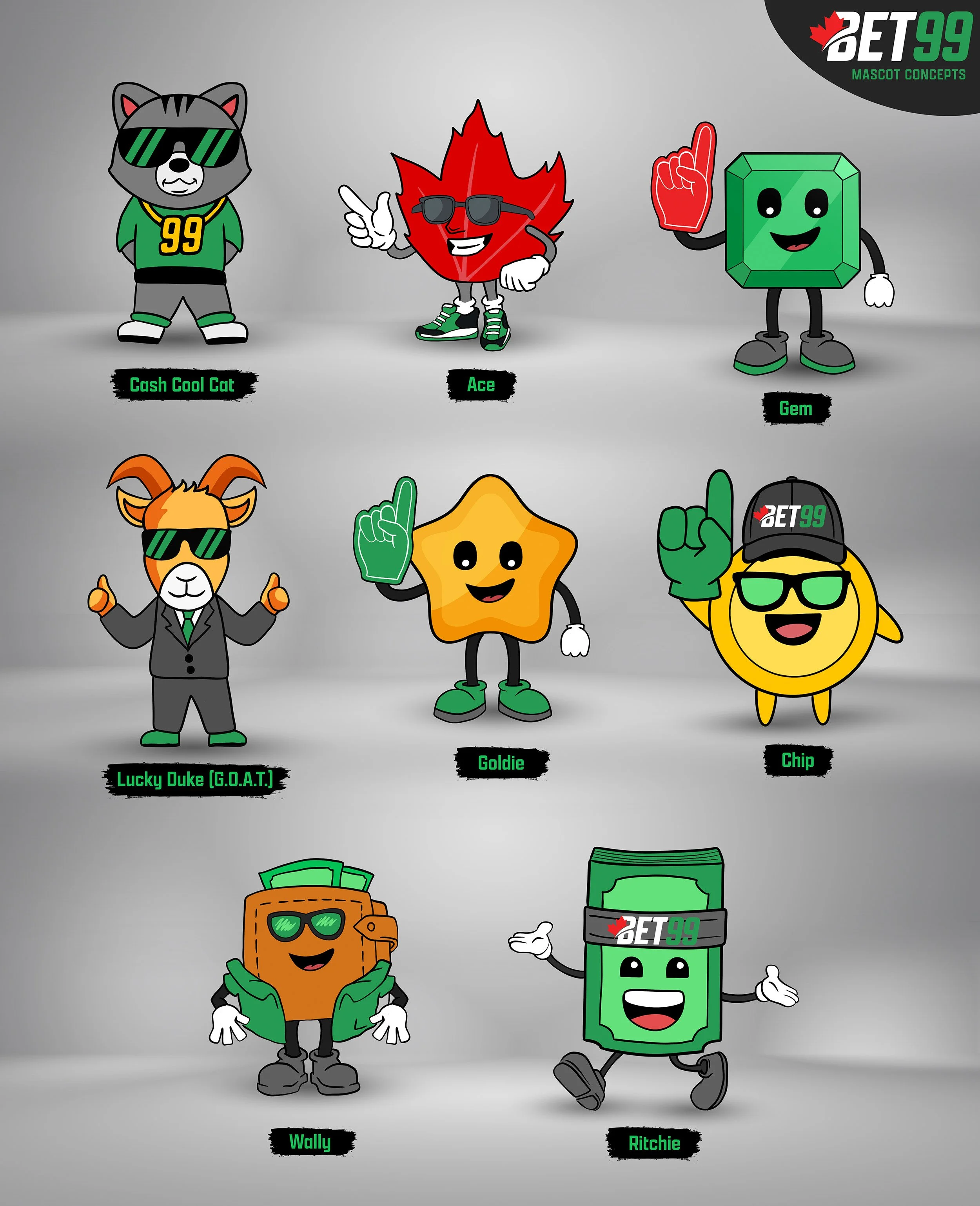 BET99 - Mascot Concepts - Illustrations