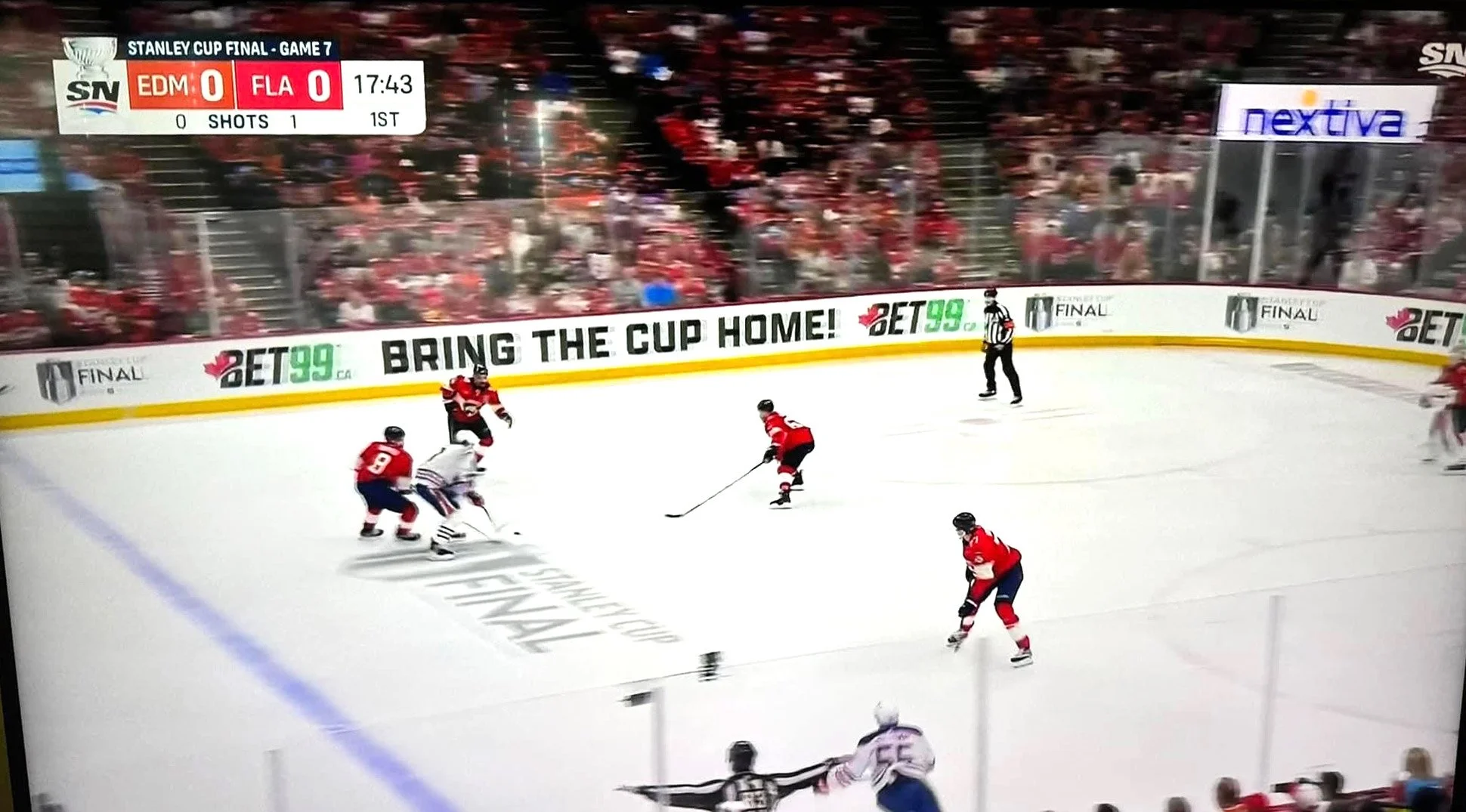 Bring The Cup Home - Rink board DED design (1 of 3) displayed at Stanley Cup Final Game 7