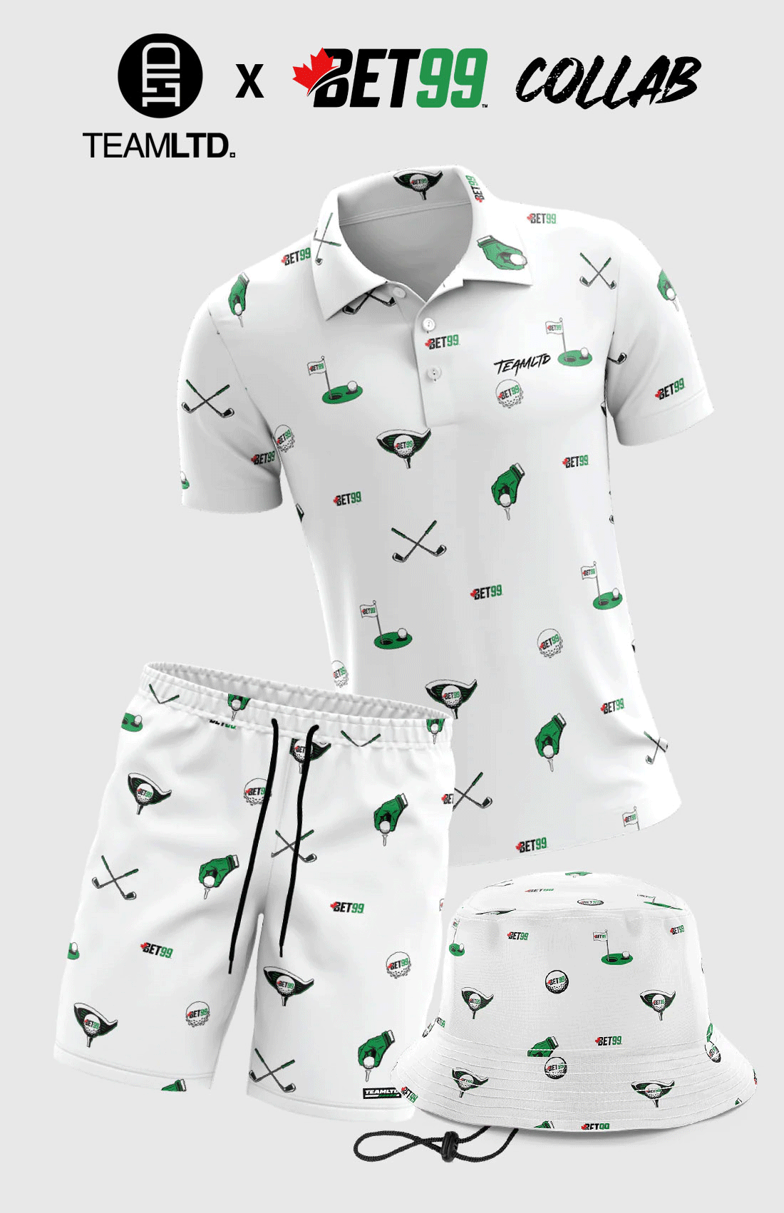 Team LTD x BET99 - Pattern Illustrations for Golf Clothing Bundle