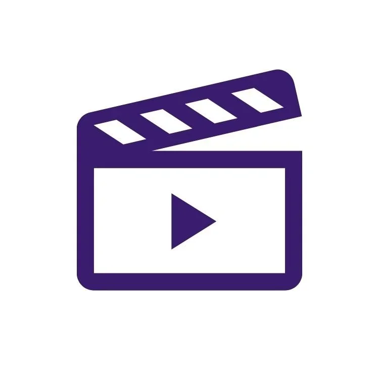 A purple icon against a white background showing a microphone representing the Shure SM7B mics in Creative Kin podcasting studio London.