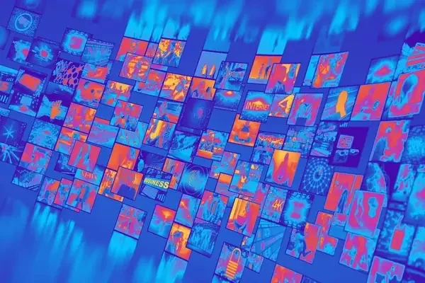 Mental stress overload screensMultiple screens representing mental overload
