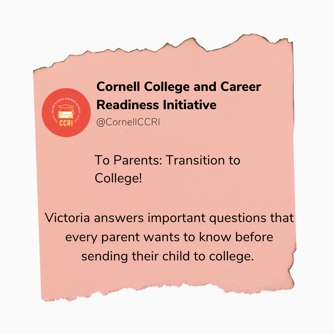 To Parents: The Transition to College!