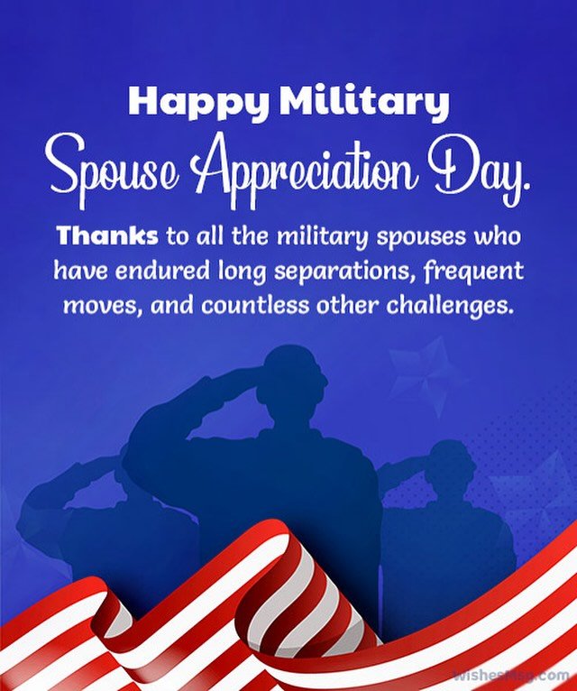 Happy Military Spouses Appreciation Day! 🌟 Today, we&rsquo;re celebrating the incredible partners who stand strong beside our service members. Let&rsquo;s spread some love and honor their unwavering support. Share a photo or a special story about yo
