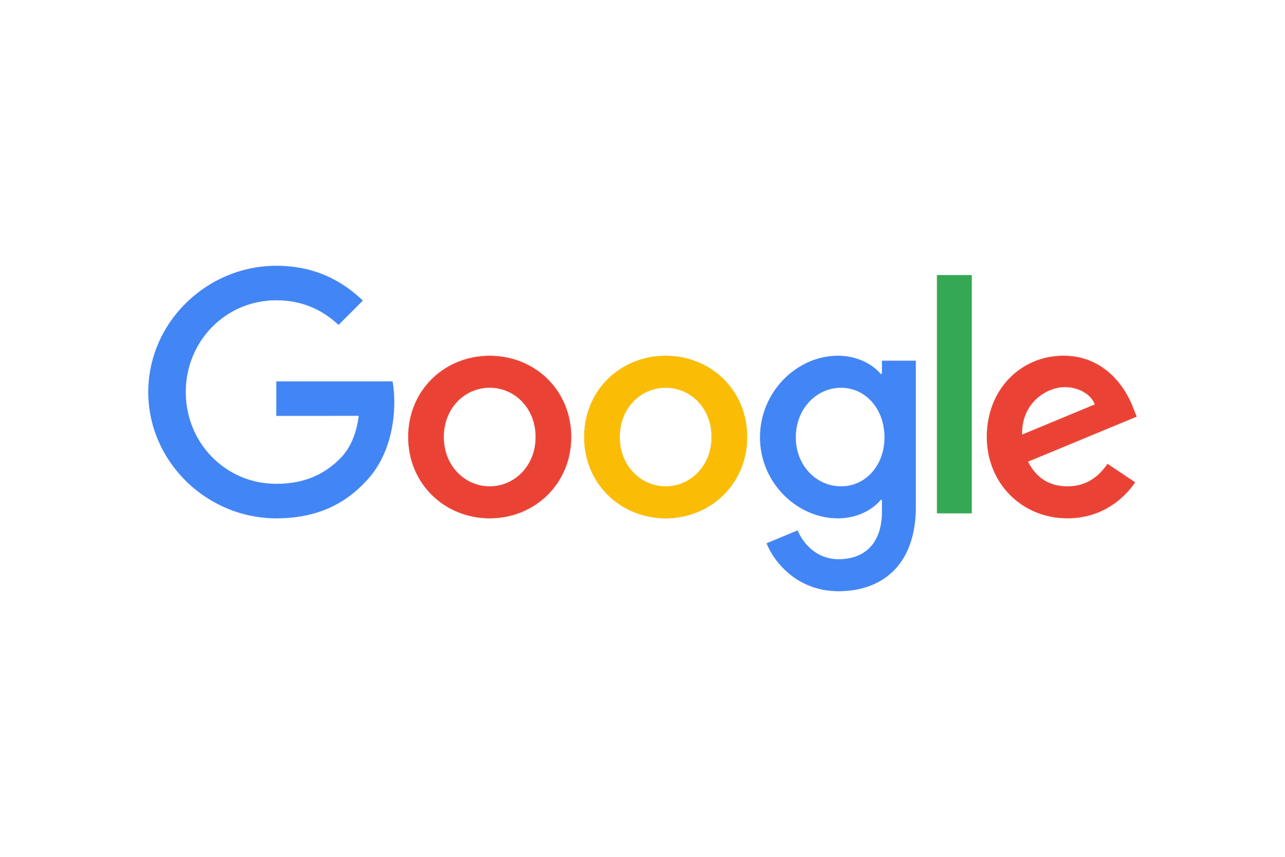 Google logo with multicolored letters on a black background.