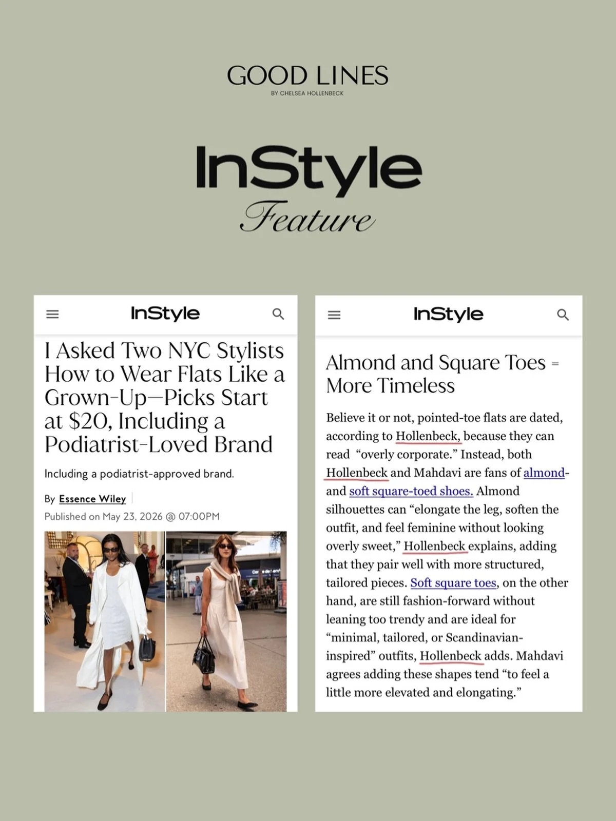 Recently had the honor of being interviewed by InStyle Magazine and sharing my thoughts as a stylist in NYC. Such a pinch me moment 🤍

read the full article: https://www.instyle.com/stylist-interview-flats-mary-janes-11982661
@instylemagazine 

#Per