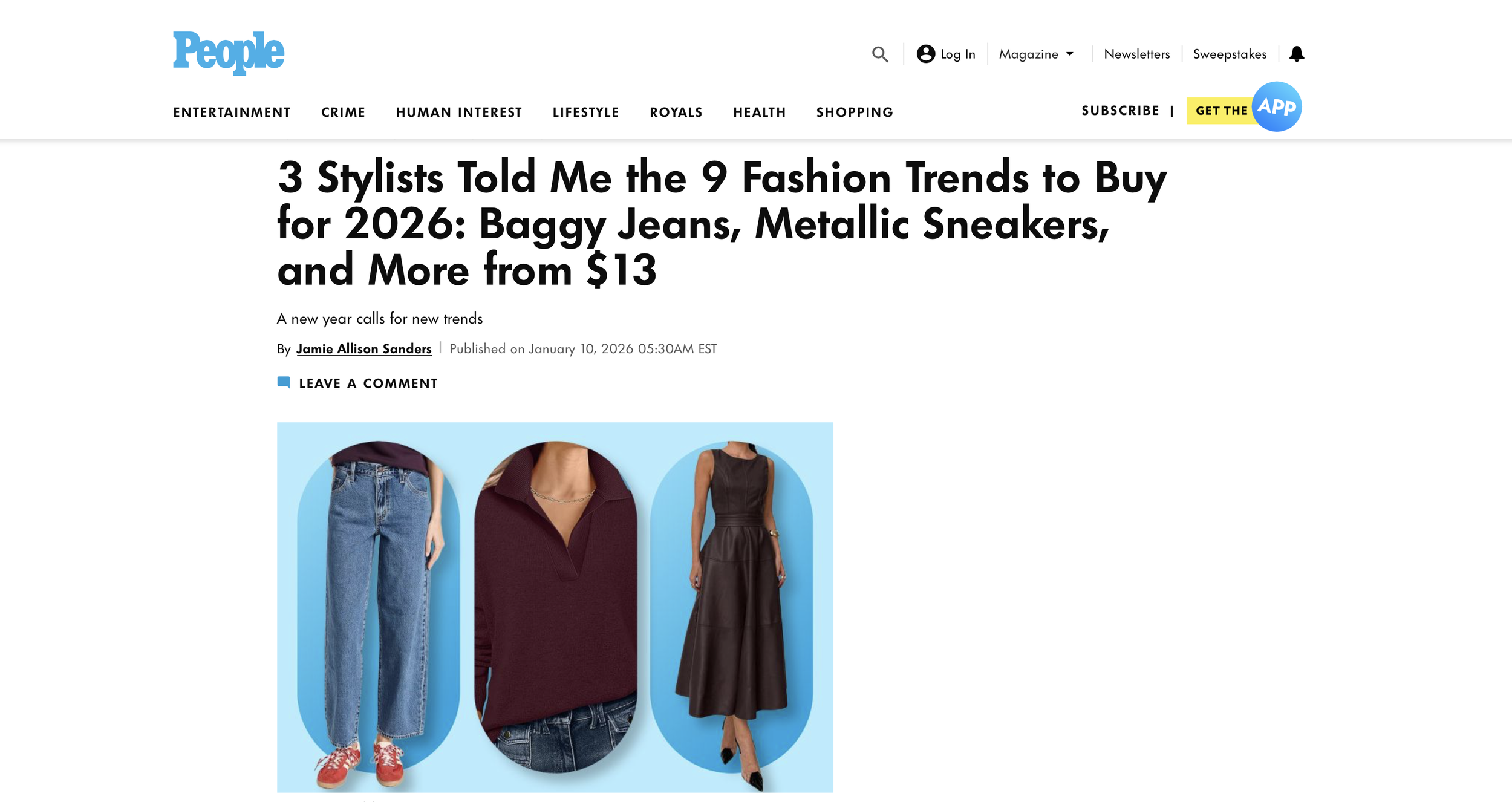 Chelsea Hollenbeck a fashion stylist tells what baggy jeans, and sneakers to buy