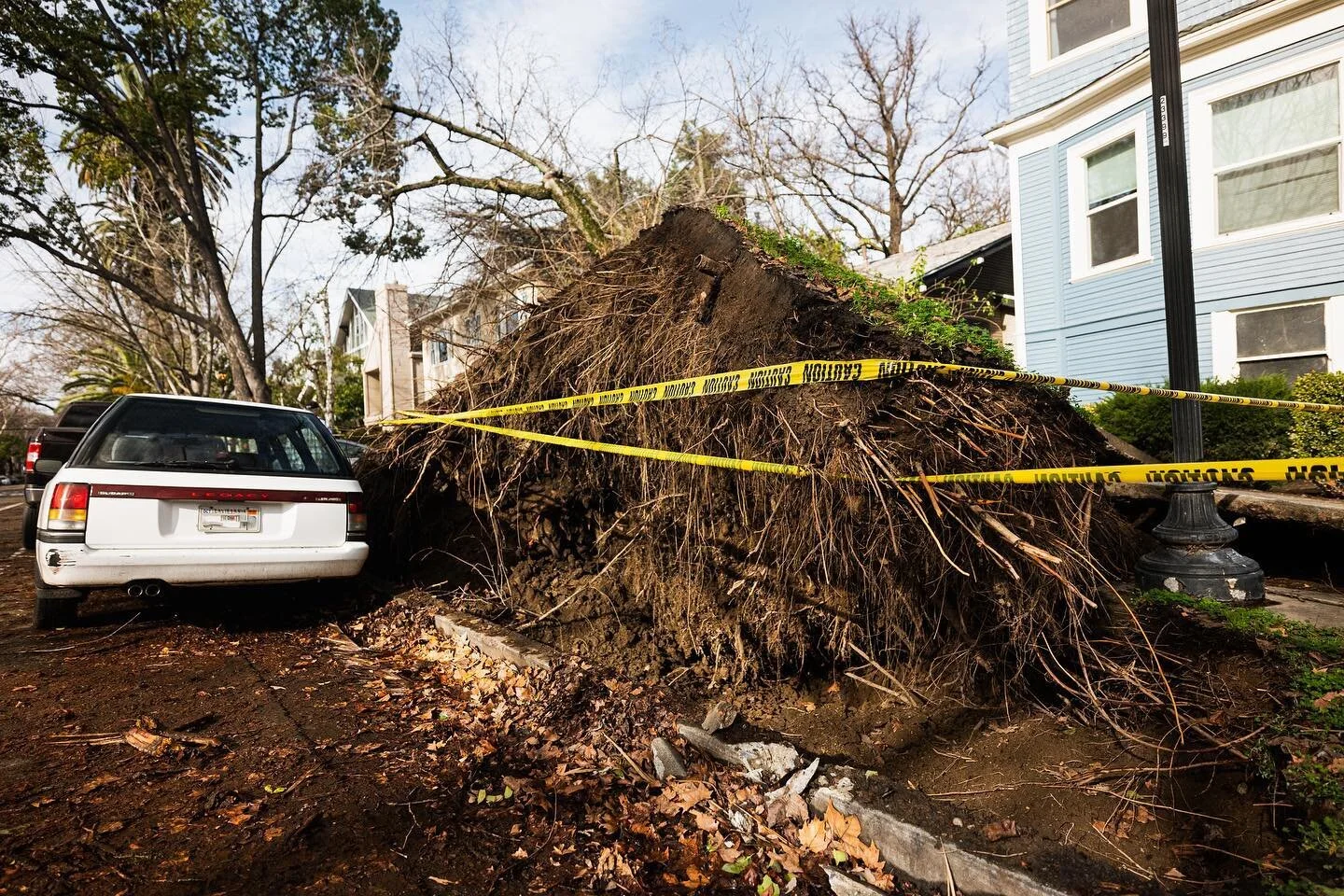 A horrible once in a 100-year storm in Northern California caused trees to fall throughout Downtown &amp; Midtown Sacramento. 
.
60MPH winds and flooding devastated the city overnight leaving almost half a million people without power. 
.
Watch Bryan