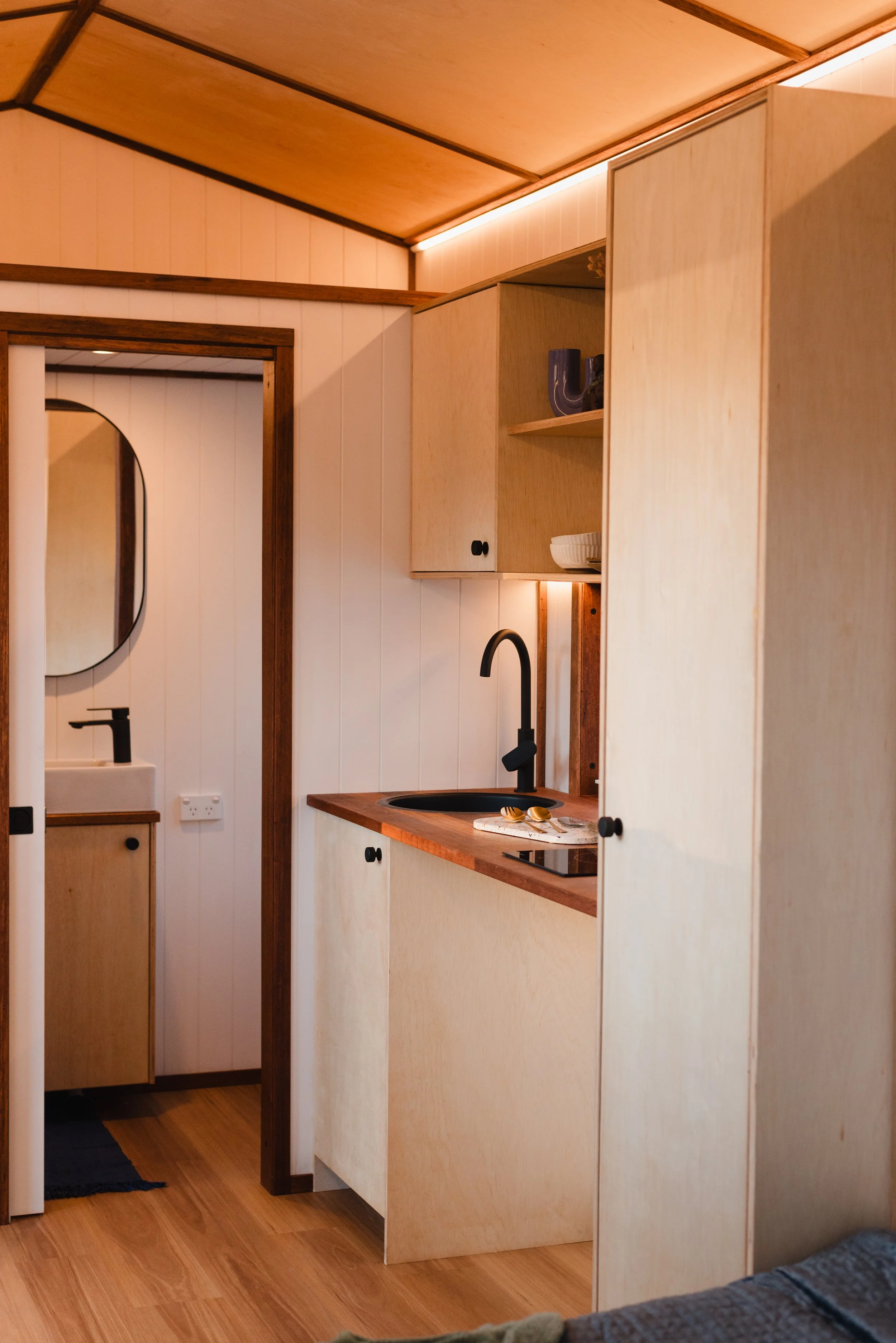 Tiny house kitchen ply wood feature.jpg