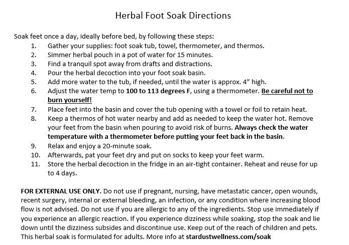 Shop Herbal Foot Soaks & More! — Stardust Wellness | Acupuncture ...