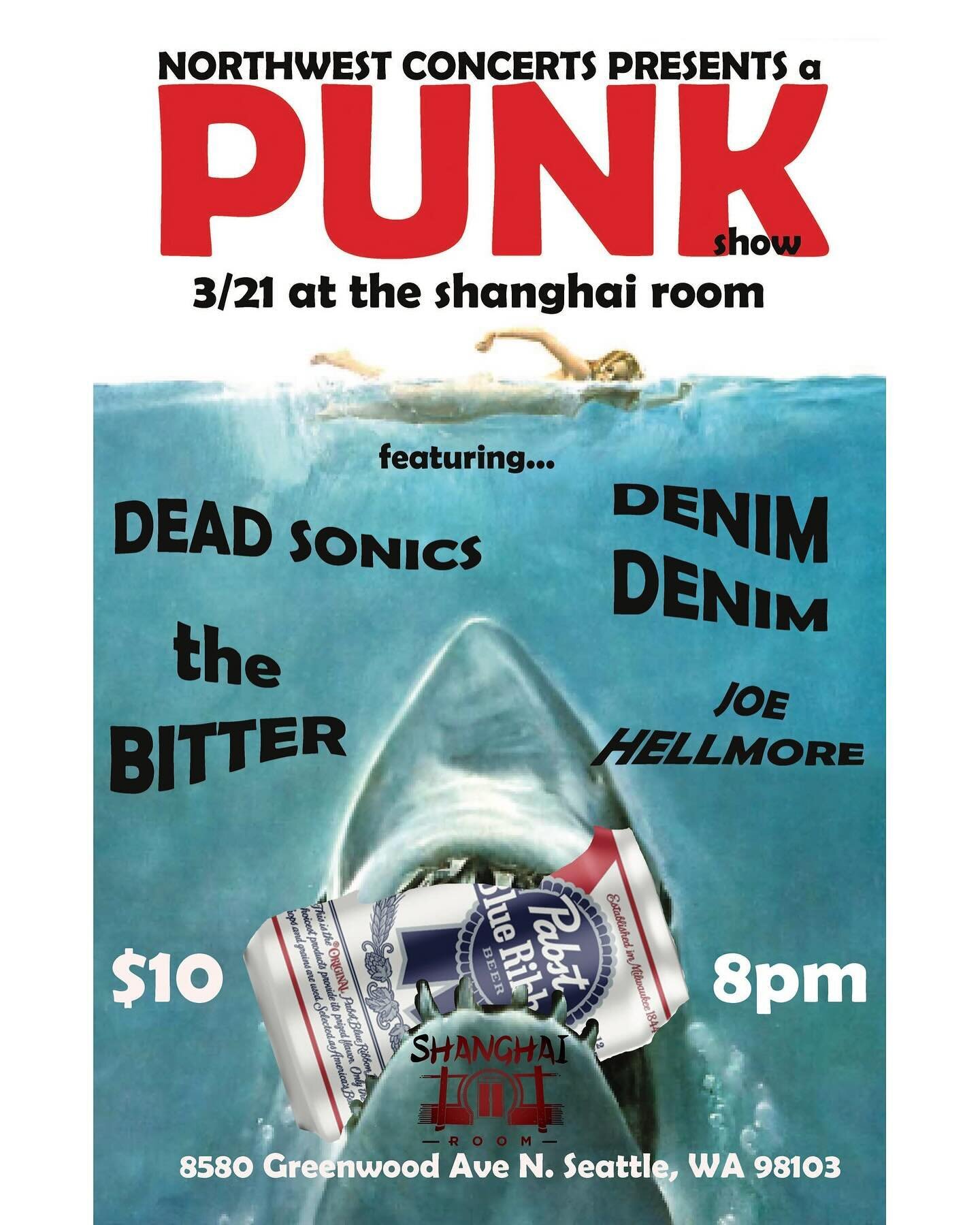Thursday 3/21! A night of punk rock. Doors at 7pm / 21+ / $10

#shanghairoom #shanghairoomshows #seattlemusic #seattleshows #seattlebands #theshanghairoom