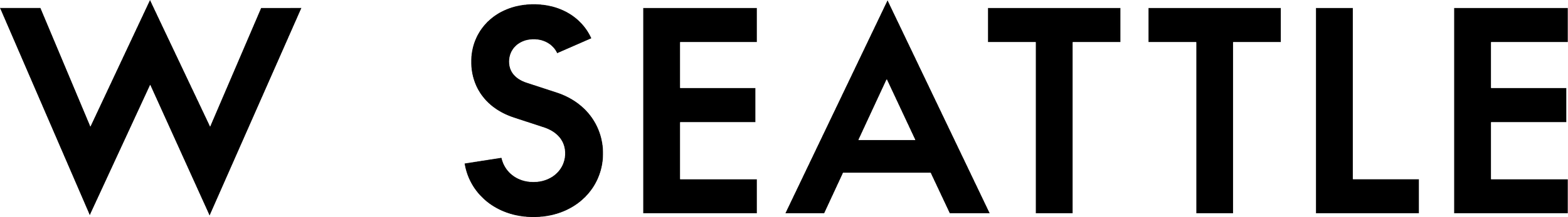 W Seattle logo in black and white