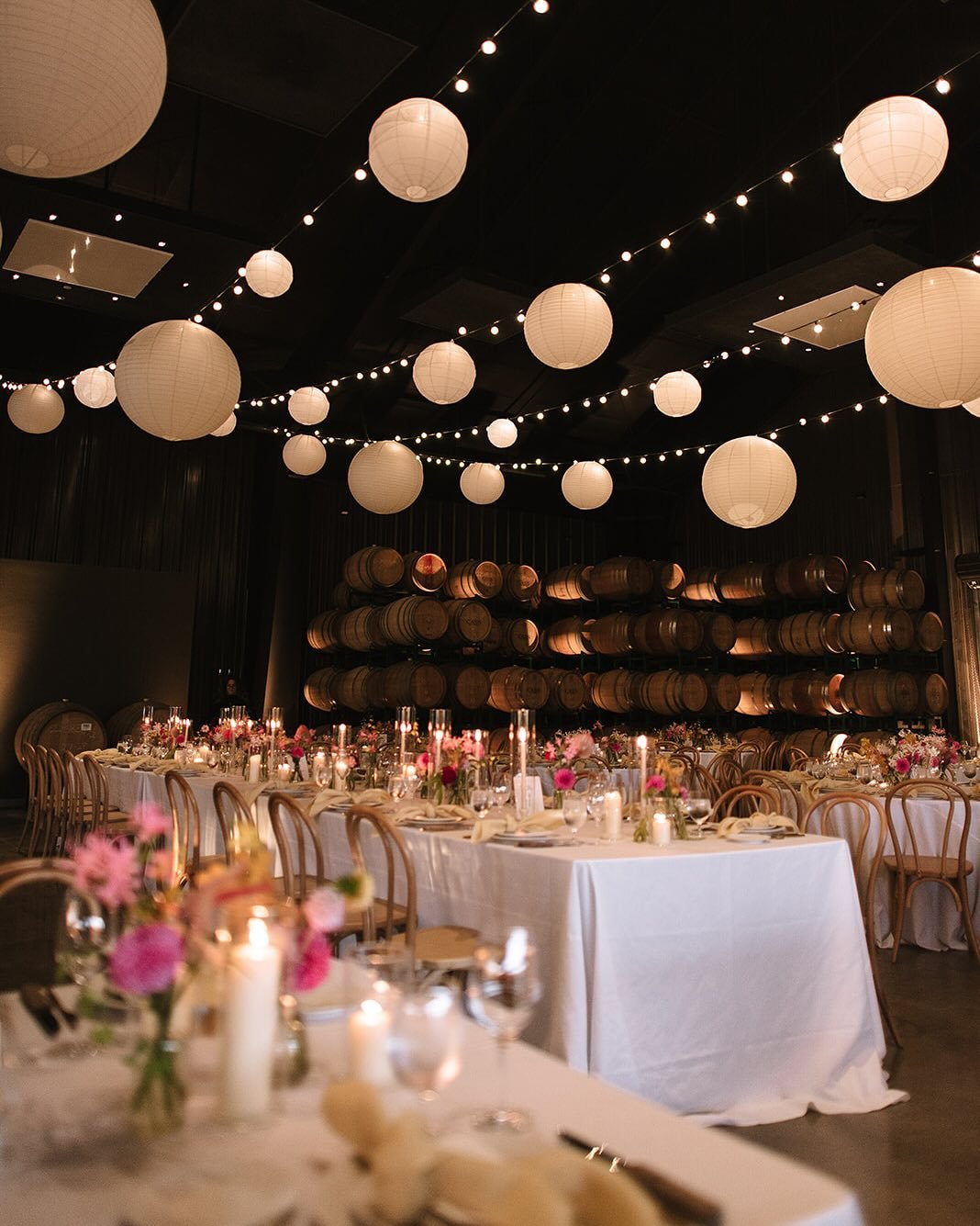 Romance &amp; charm for J+J surrounded by barrels of aging wine beside the vineyards🍇

Florals @bygeorgiadouglas
Photographer @sydneynoellephoto 
Wedding Planning + Design @rowynevents 
Videographer @ironandfern
Rentals @allaboutevents + @avenuetwel
