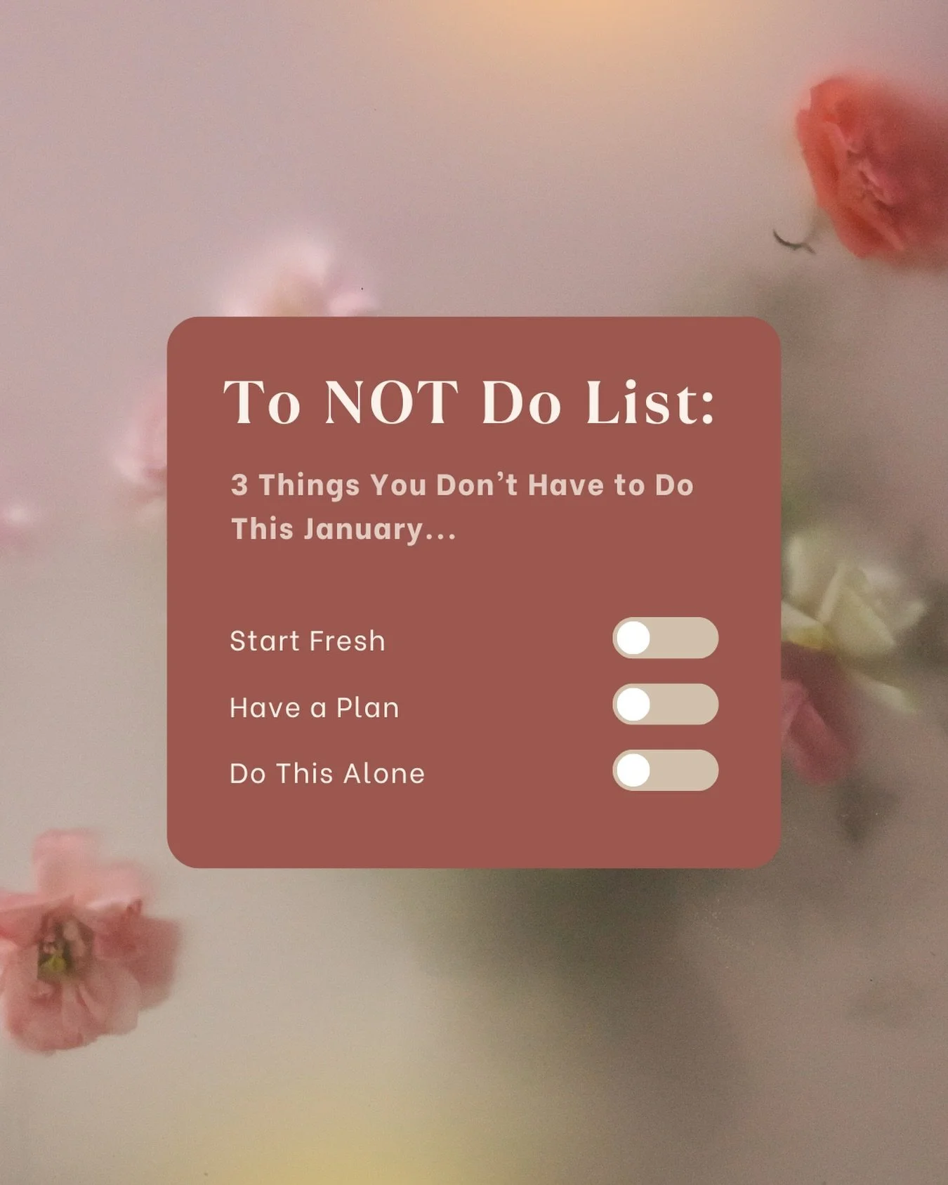 3 Things You Don&rsquo;t Have to Do This January

You don&rsquo;t have to &ldquo;start fresh.&rdquo;
Grief doesn&rsquo;t reset with the calendar. God meets you right where you are, not where you think you should be.

You don&rsquo;t have to have a pl