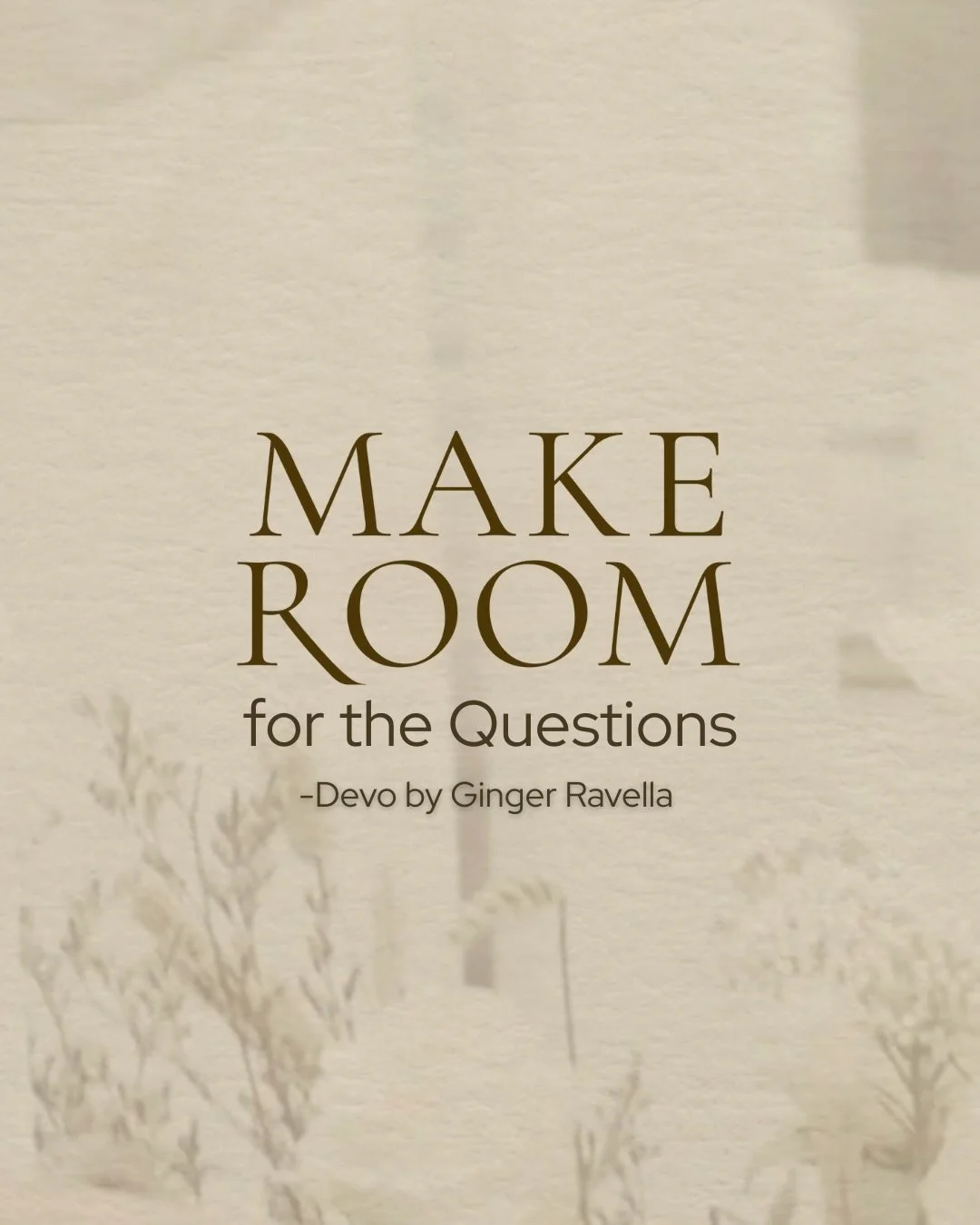 In week two of our Make Room devotional series, we continue to prepare our hearts for the conference on February 19&ndash;20.

Grief leaves questions. Anger. Silence. Long nights where faith feels stretched thin. And yet, Jesus makes room for all of 
