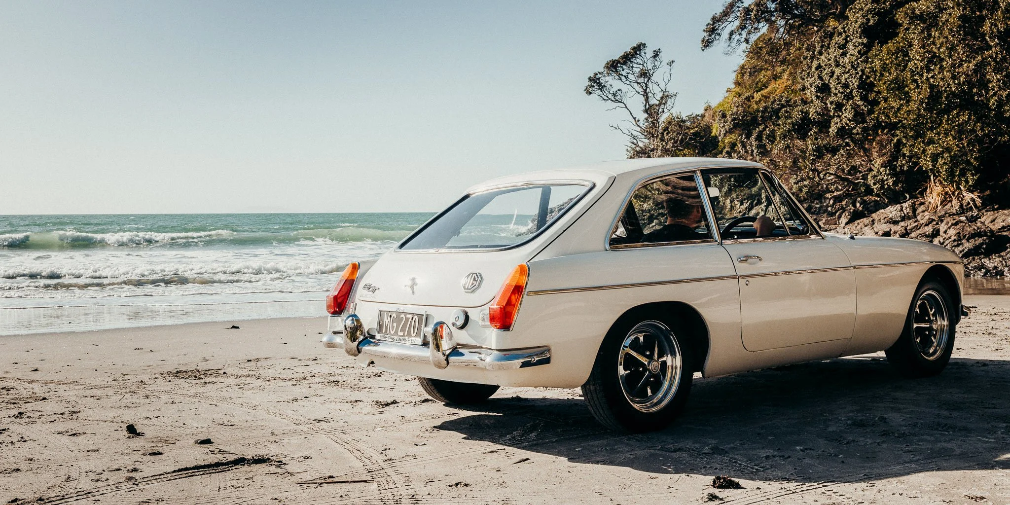 MGB GT Hire a Vintage Electric Car on Waiheke Island electric car