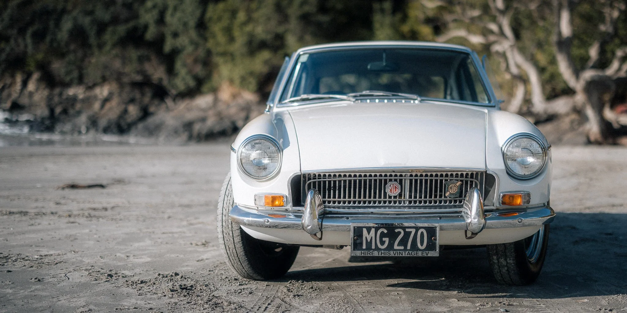 MGB GT Hire a Vintage Electric Car on Waiheke Island electric car