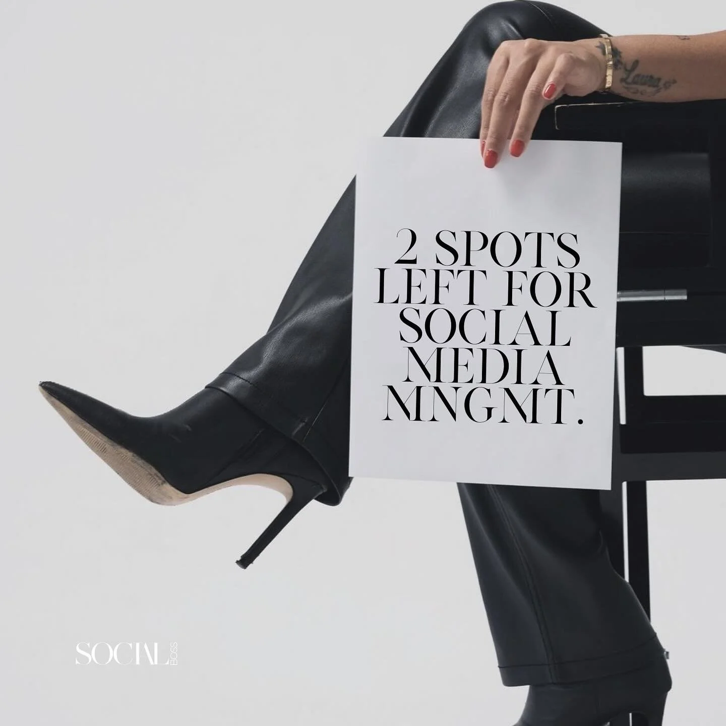 📲 ONLY 2 SPOTS LEFT FOR 2024! 📲

Struggling to keep up with your socials? Social Media Management is the GAME CHANGER your business needs to level up its marketing strategy! 🔥

We&rsquo;ll handle the content, strategy, and engagement, so you can f