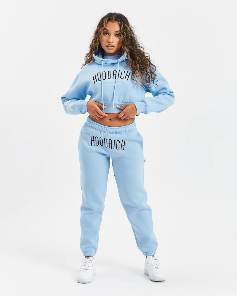 OG Breeze Cropped Hoodie Baby Blue/White