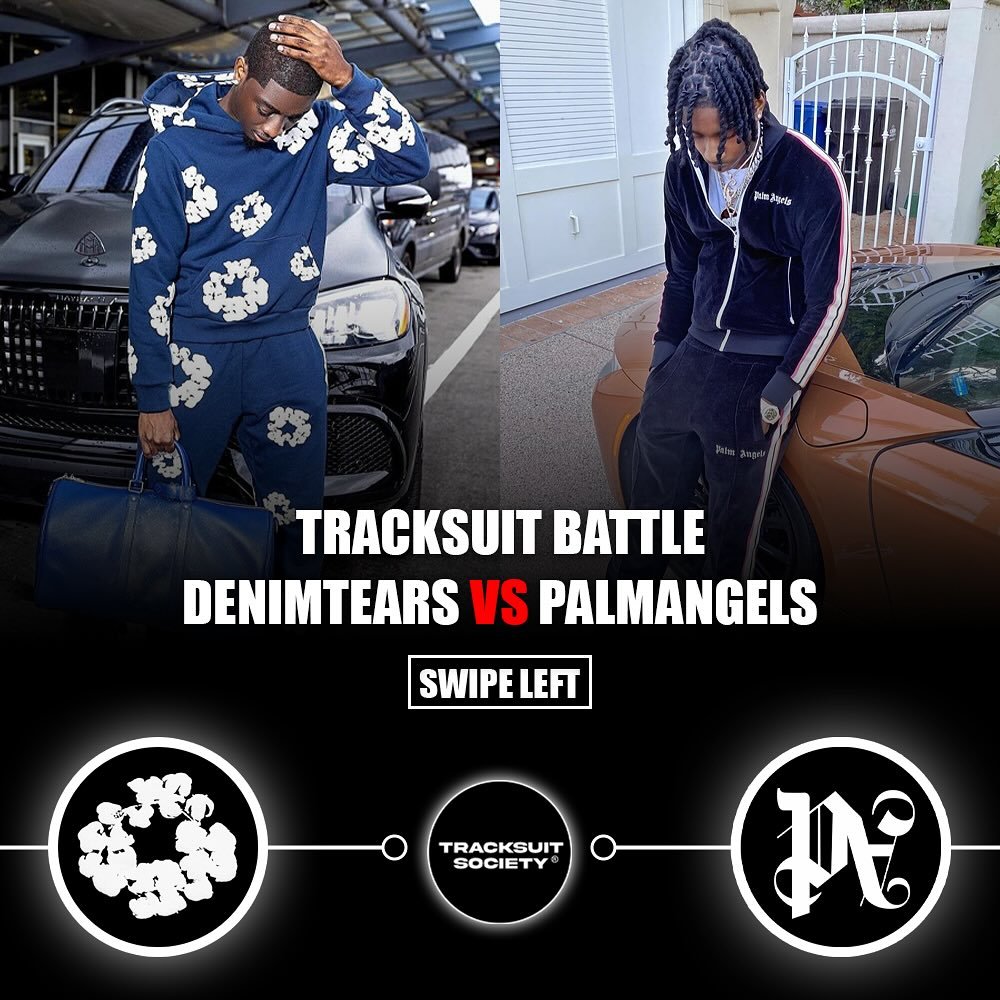 🏴&zwj;☠️TRACKSUIT BATTLE 🏴&zwj;☠️ @denimtears OR @palmangels 
SWIPE TO END ⬅️ VOTE What You Think | #tracksuitvote
