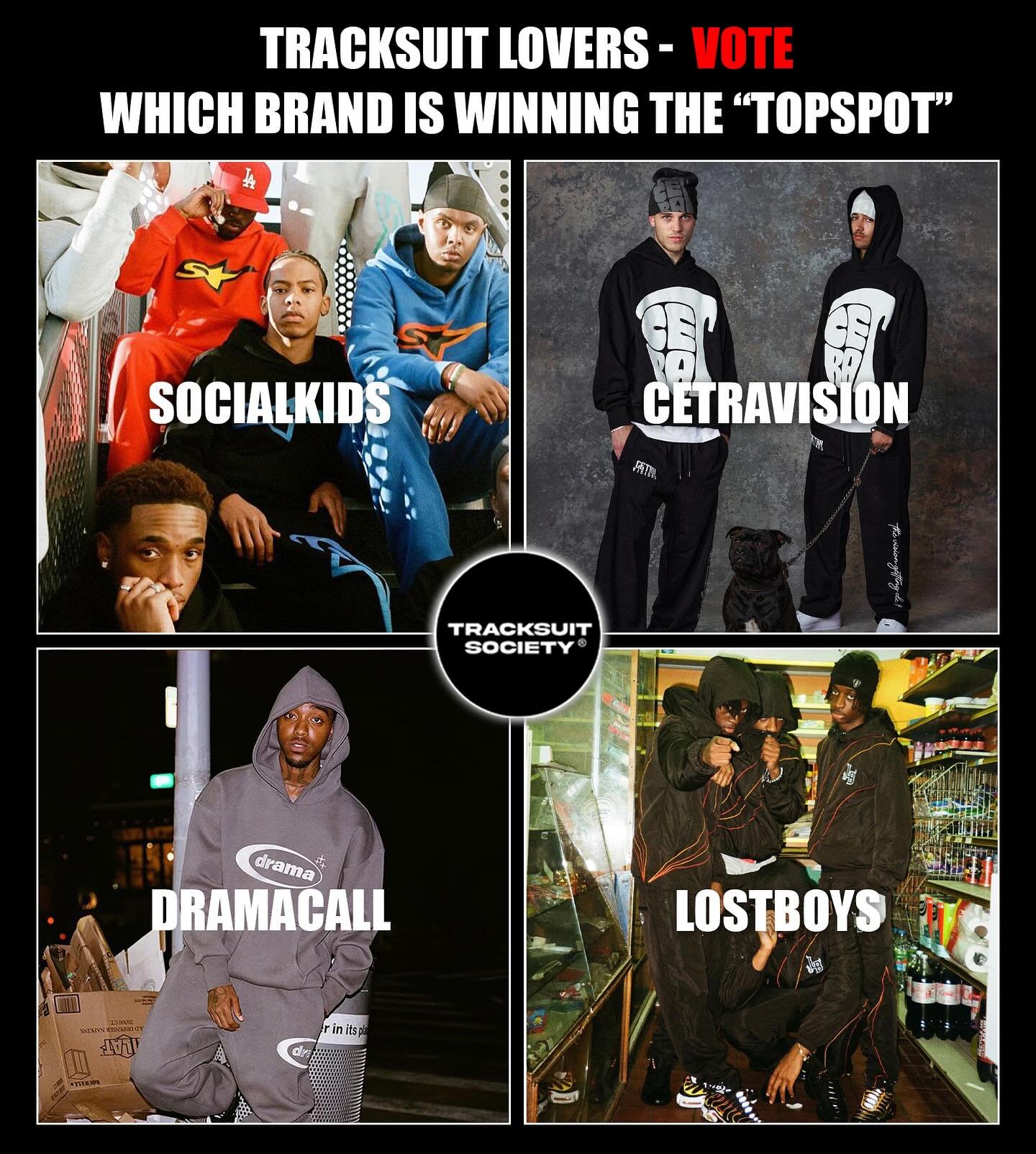 Which Brand You Picking | SWIPE ⬅️ | VOTE 🗳️ | COMMENT 
#tracksuitlove #tracksuitsociety