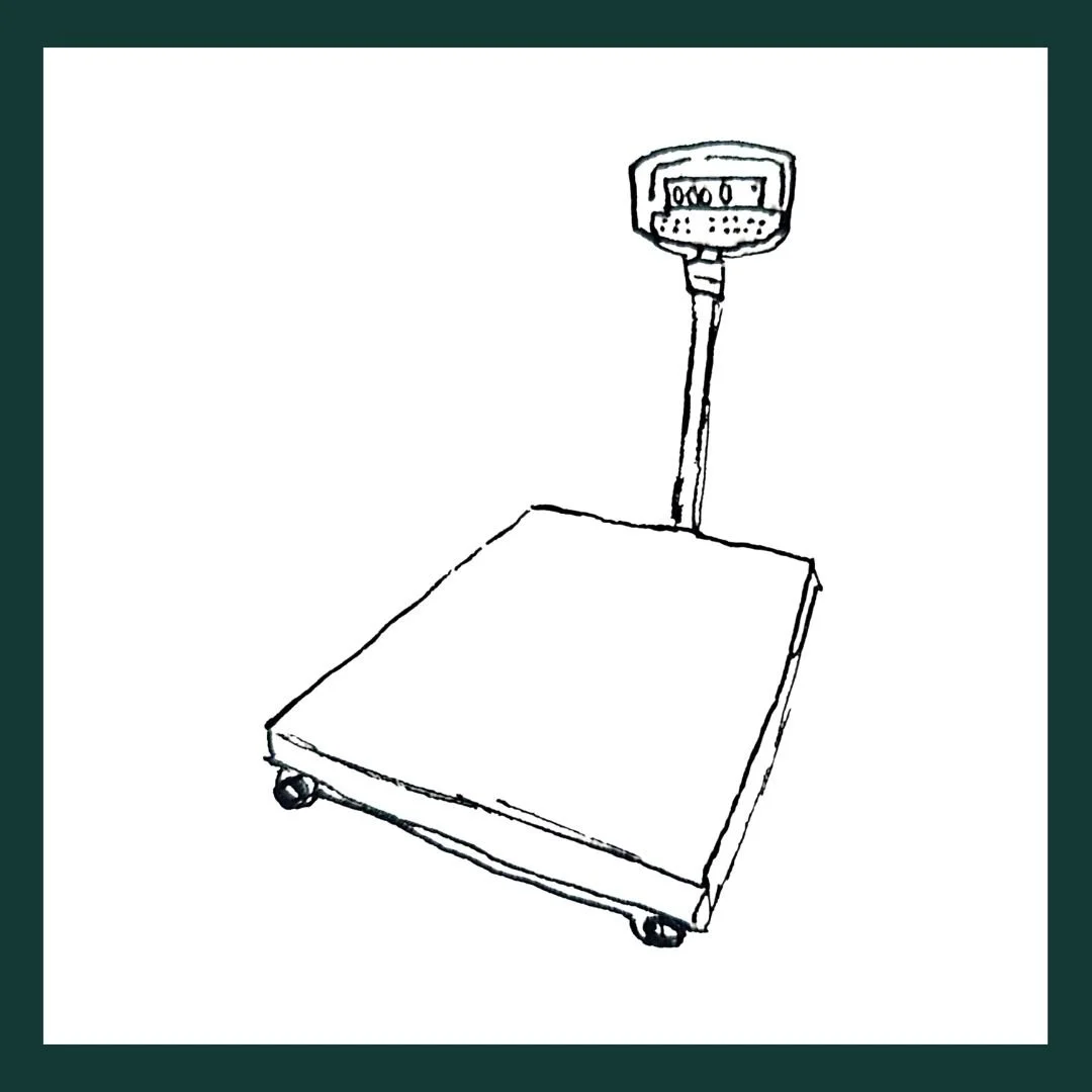 Digital weighing scales - set of 5