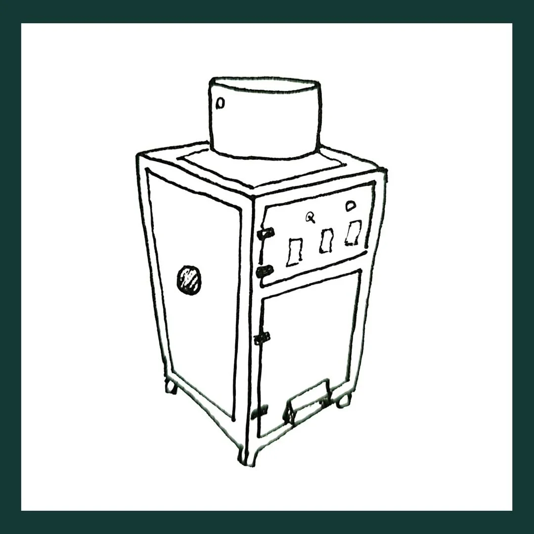 Peeling machine with compressor