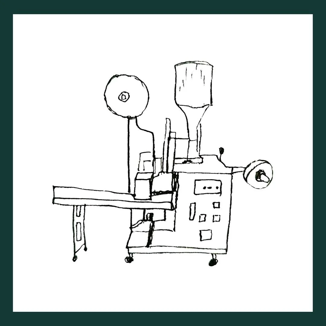 Tea processing and bagging machinery