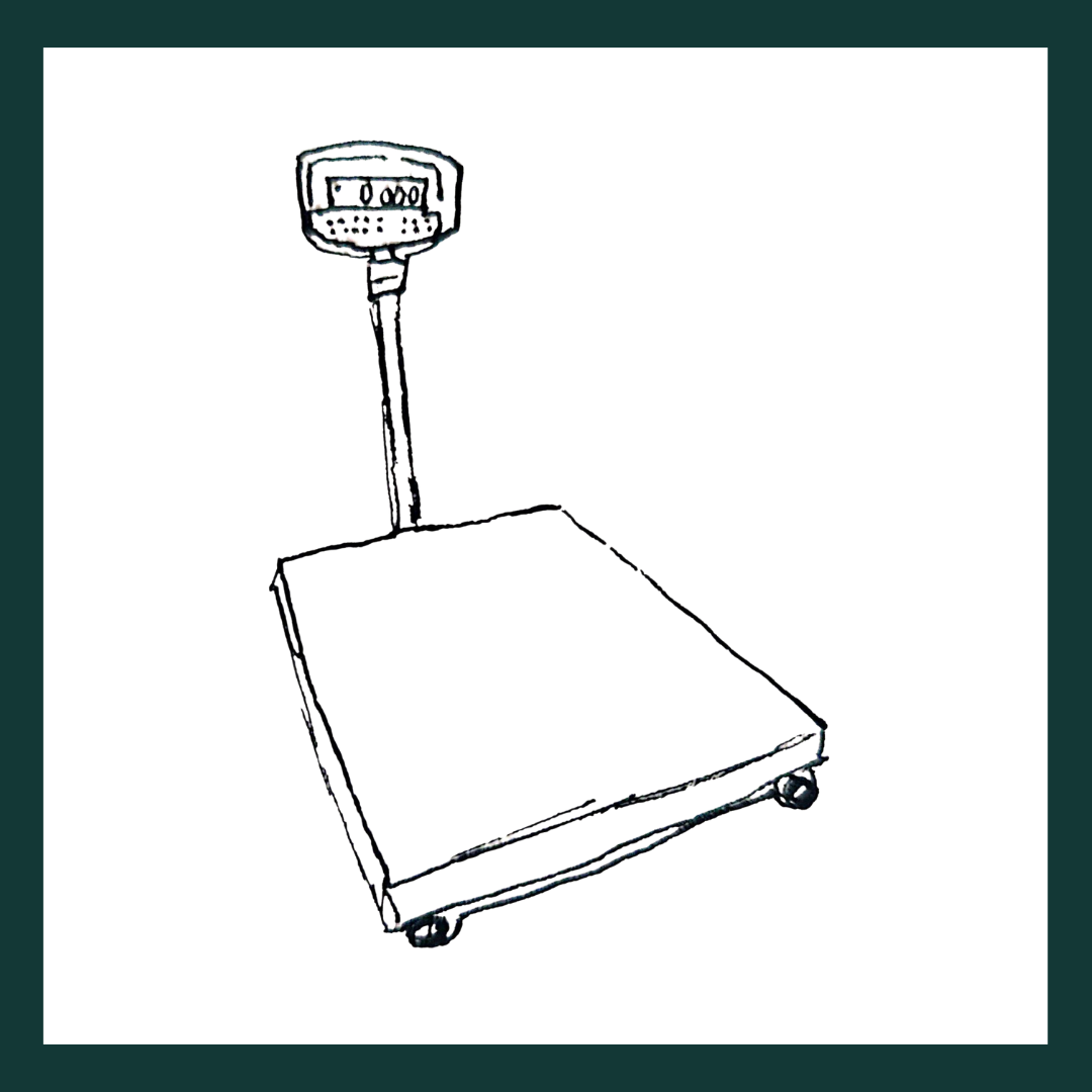 Digital weighing scales - set of 6