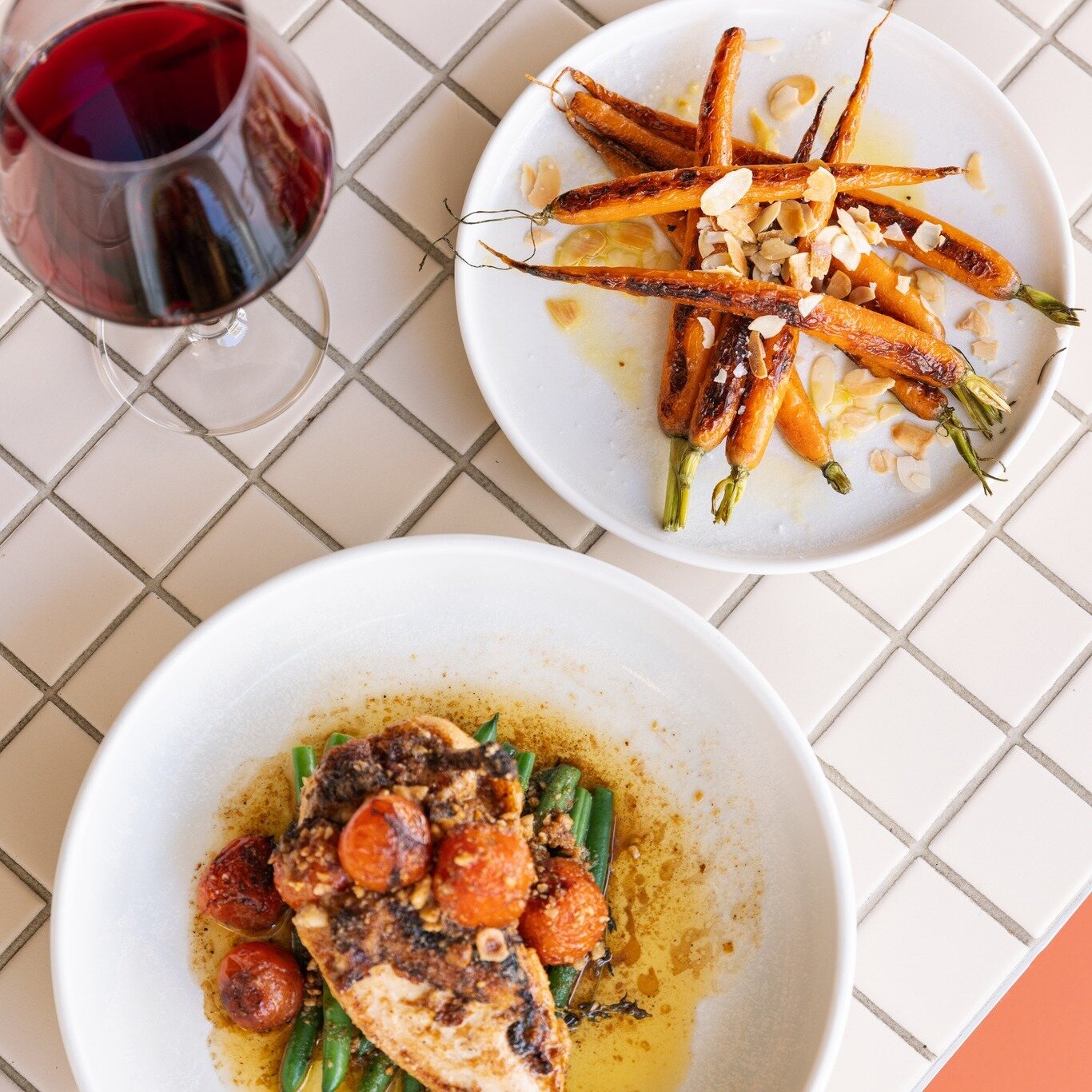 Little joys in life are meant to be savoured, and tonight we're treating ourselves to one of my favourites - a glass of red wine paired with two incredible dishes 🍷🍗🥕

First up, a perfectly cooked chicken breast, pan roasted to perfection, served 