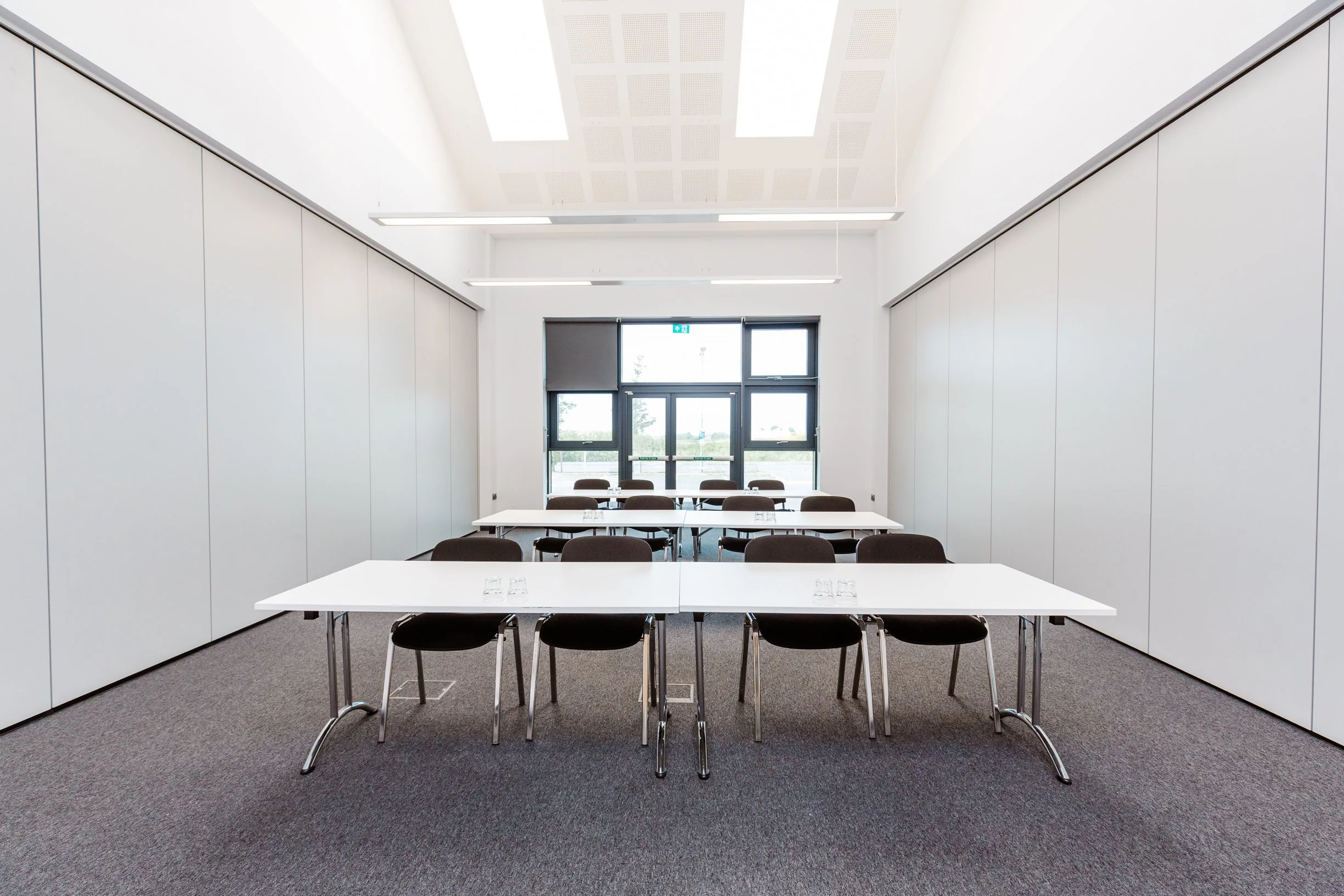 Meeting room with table and chairs