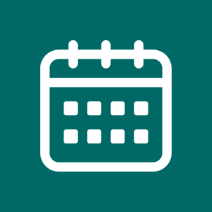 Icon of a calendar with a grid representing dates.