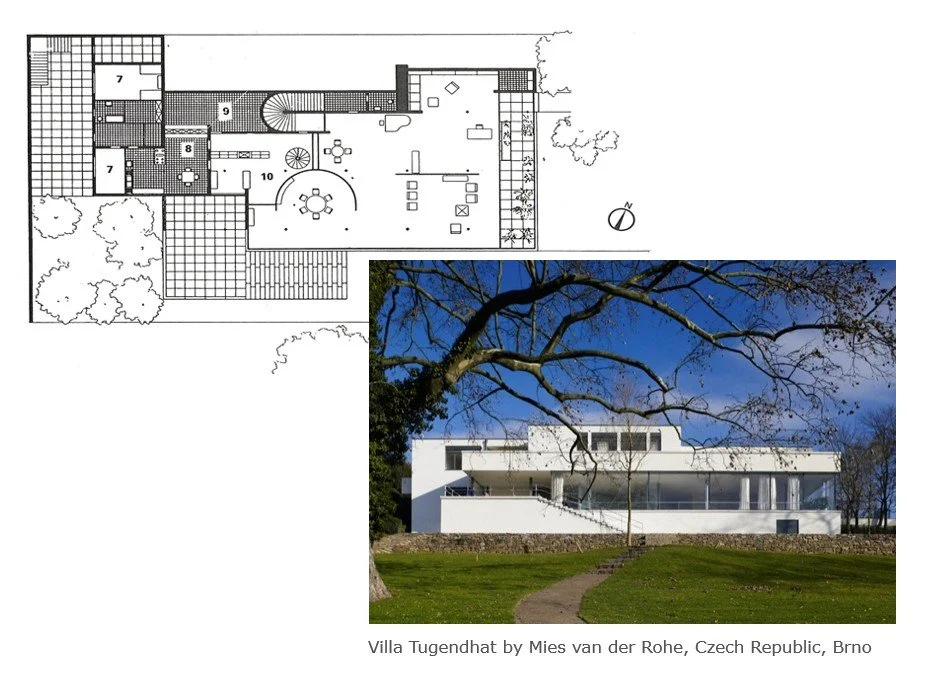 Villa Tugendhat in Brno, Czech Republic — modernist architecture by Mies van der Rohe.