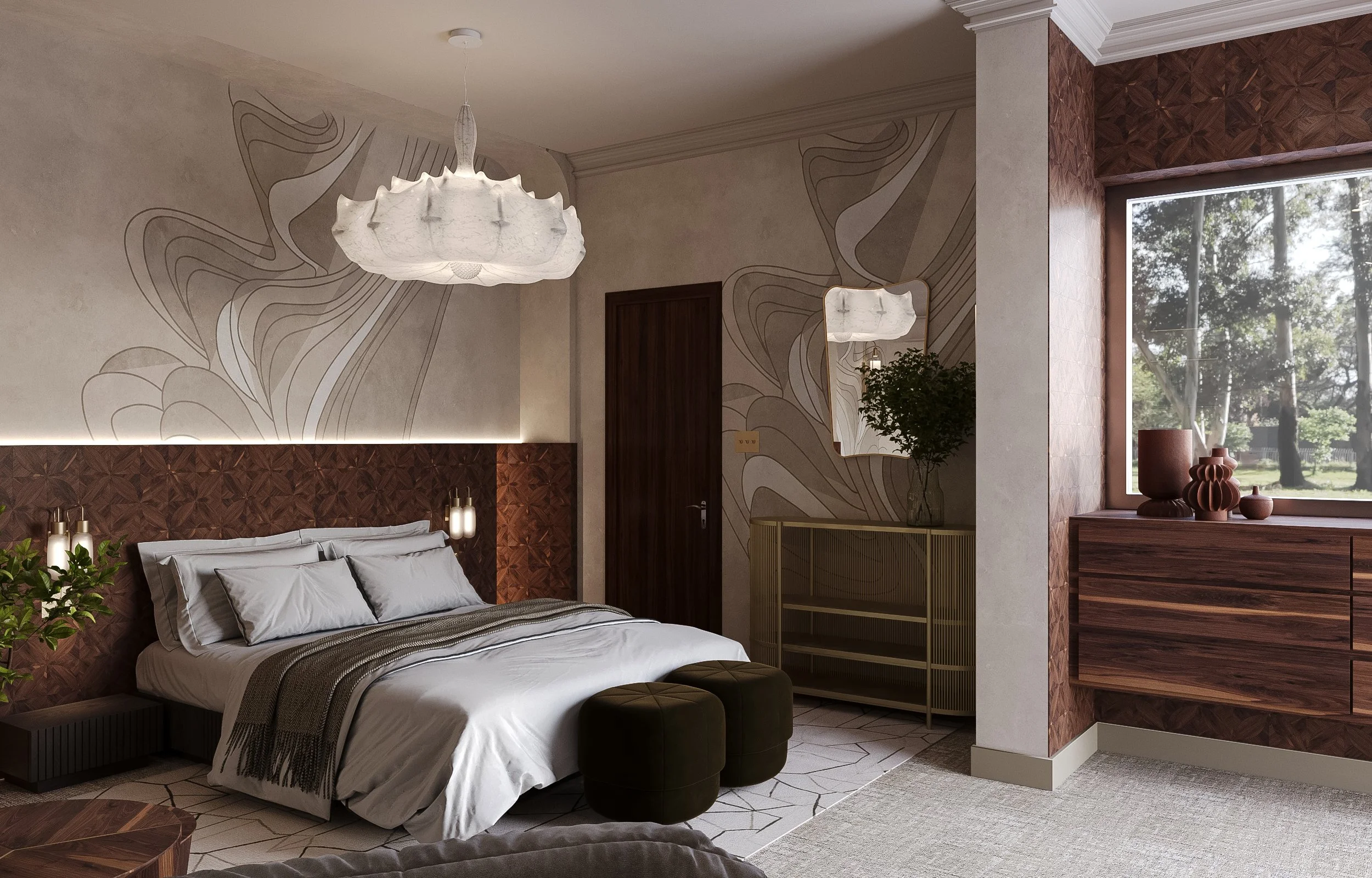 Luxury bedroom design luxury wallpaper