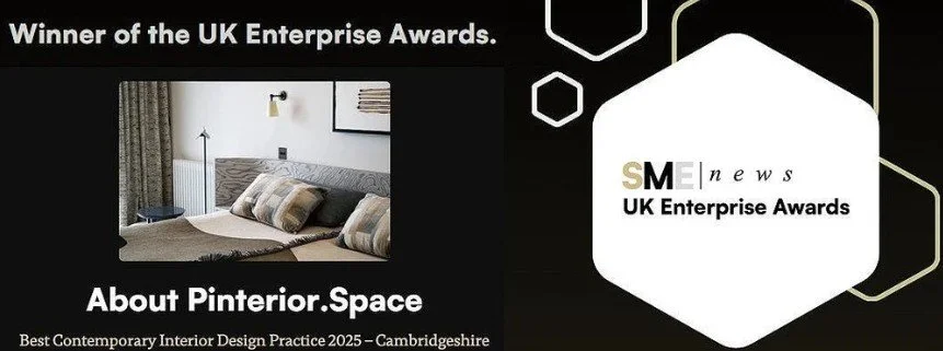 SME UK Enterprise Awards 2025 badge – Best Contemporary Interior Design Practice in Cambridgeshire