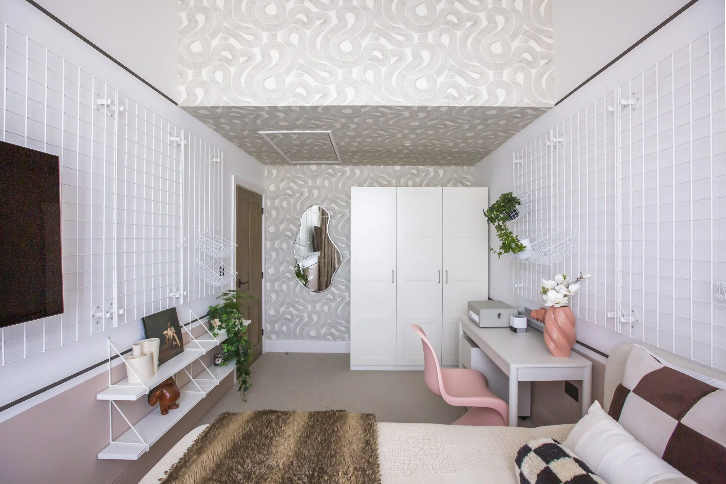 organic mirror Ferm living bedroom