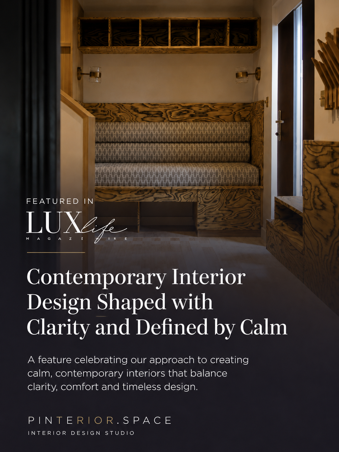 Contemporary Interior Design Featured by LuxLife Magazine showcasing a residential interior design project by Pinterior.space in Cambridge, Cambridgeshire.