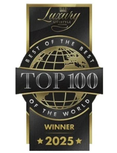 Luxury Lifestyle Awards Top 100 Designers 2025 badge