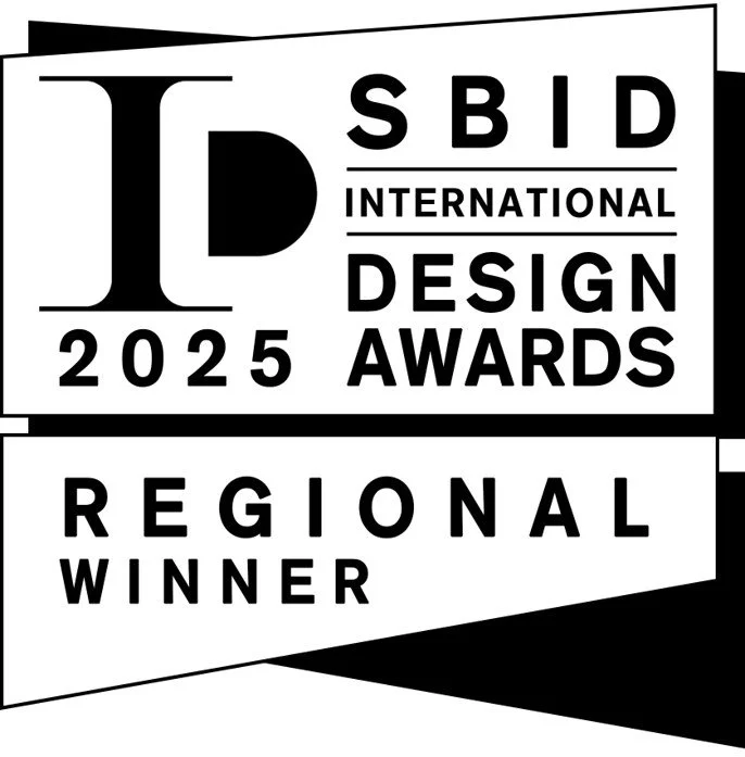 SBID International Design Awards 2025 badge – Regional Winner honouring excellence in interior design across Cambridgeshire and the UK.
