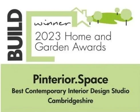 BUILD Home & Garden Awards 2023 badge – Best Contemporary Interior Design Studio in Cambridgeshire