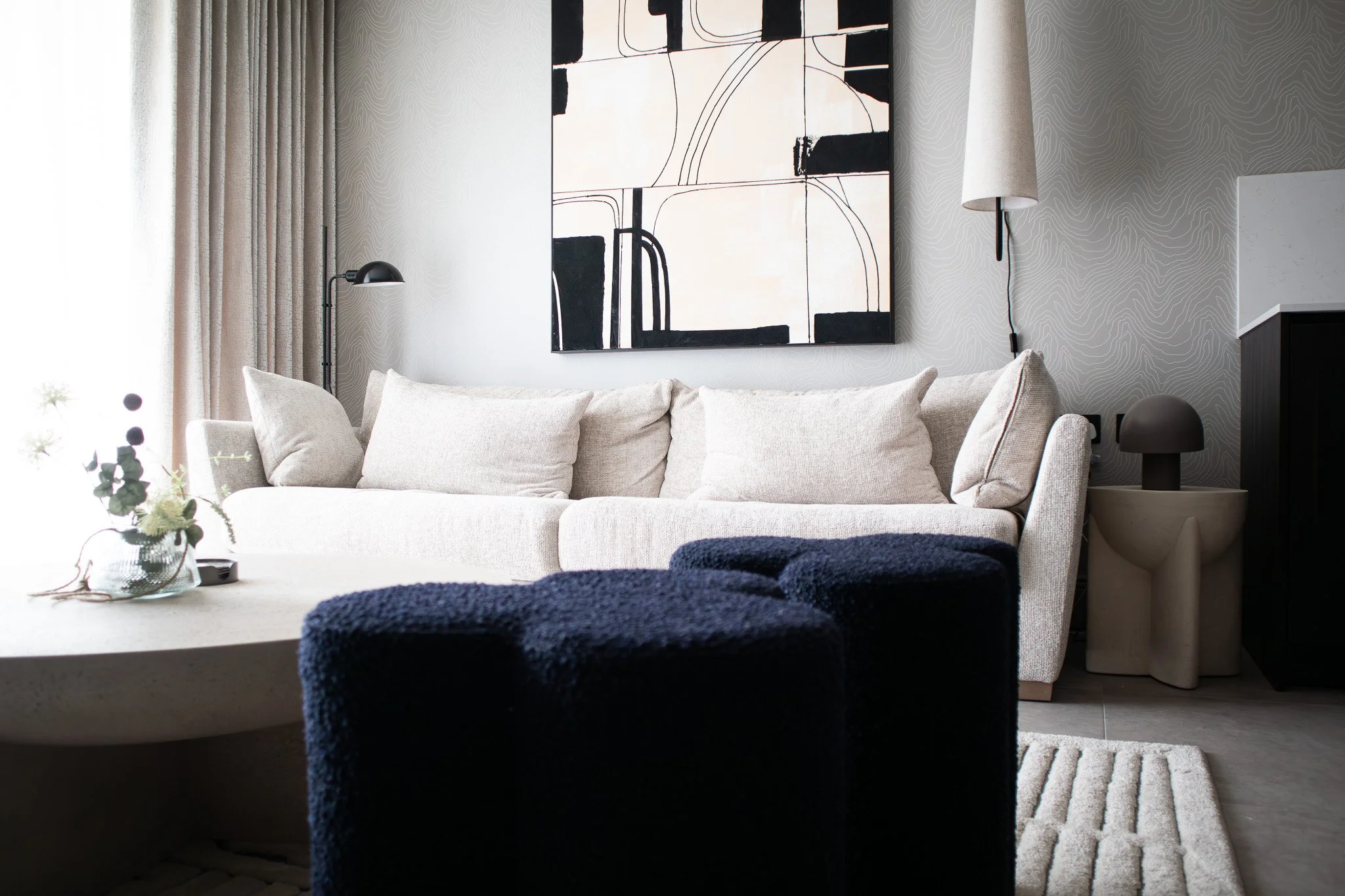 art wall with lighting