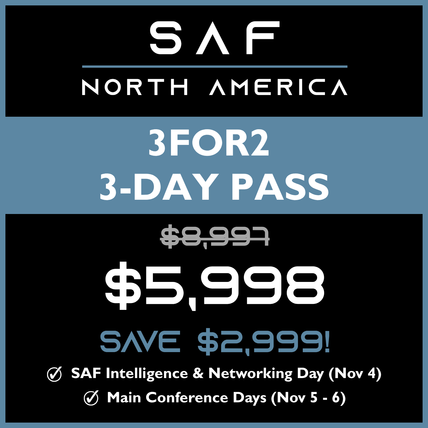 3-DAY PASS (3 for 2)