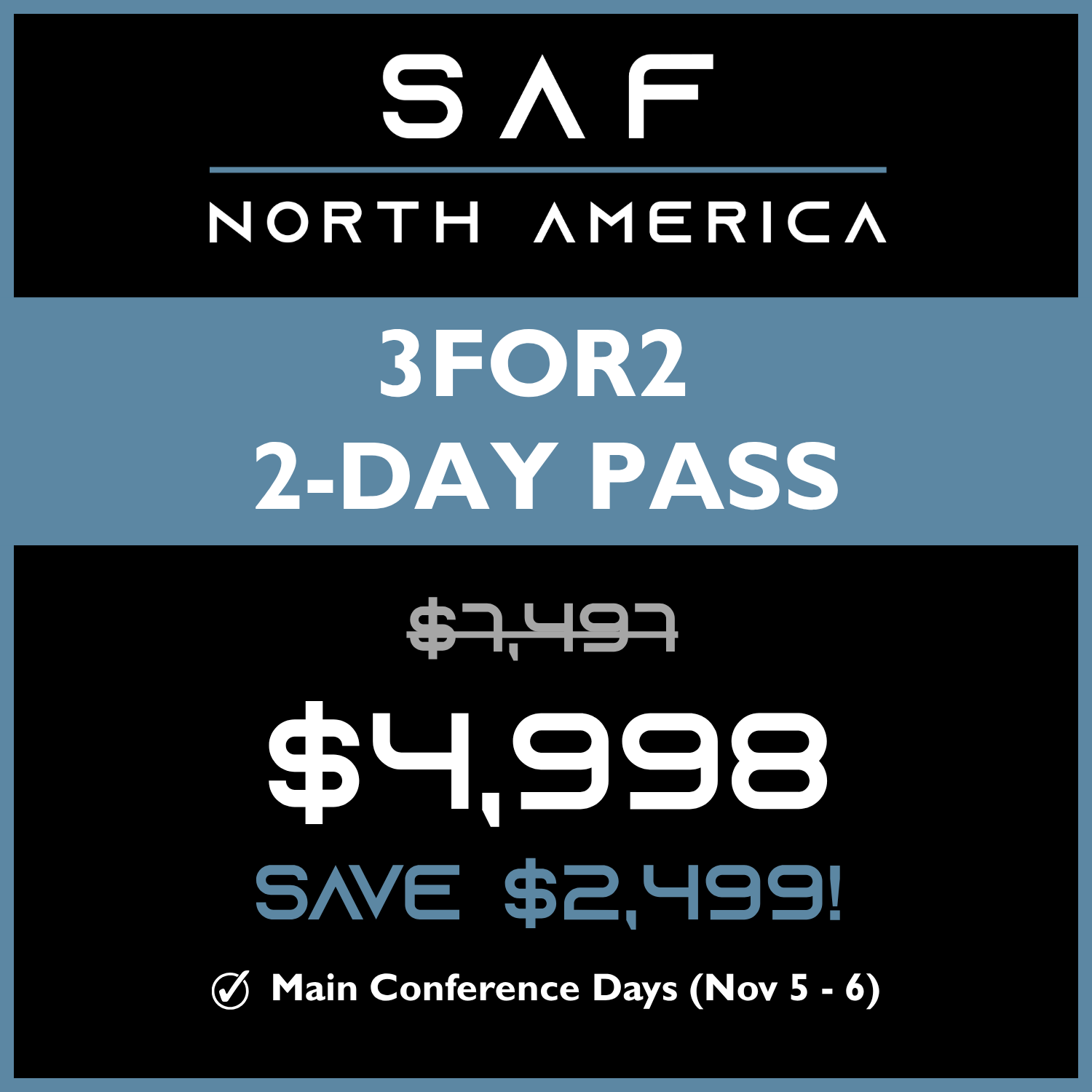 2-DAY PASS (3 for 2)