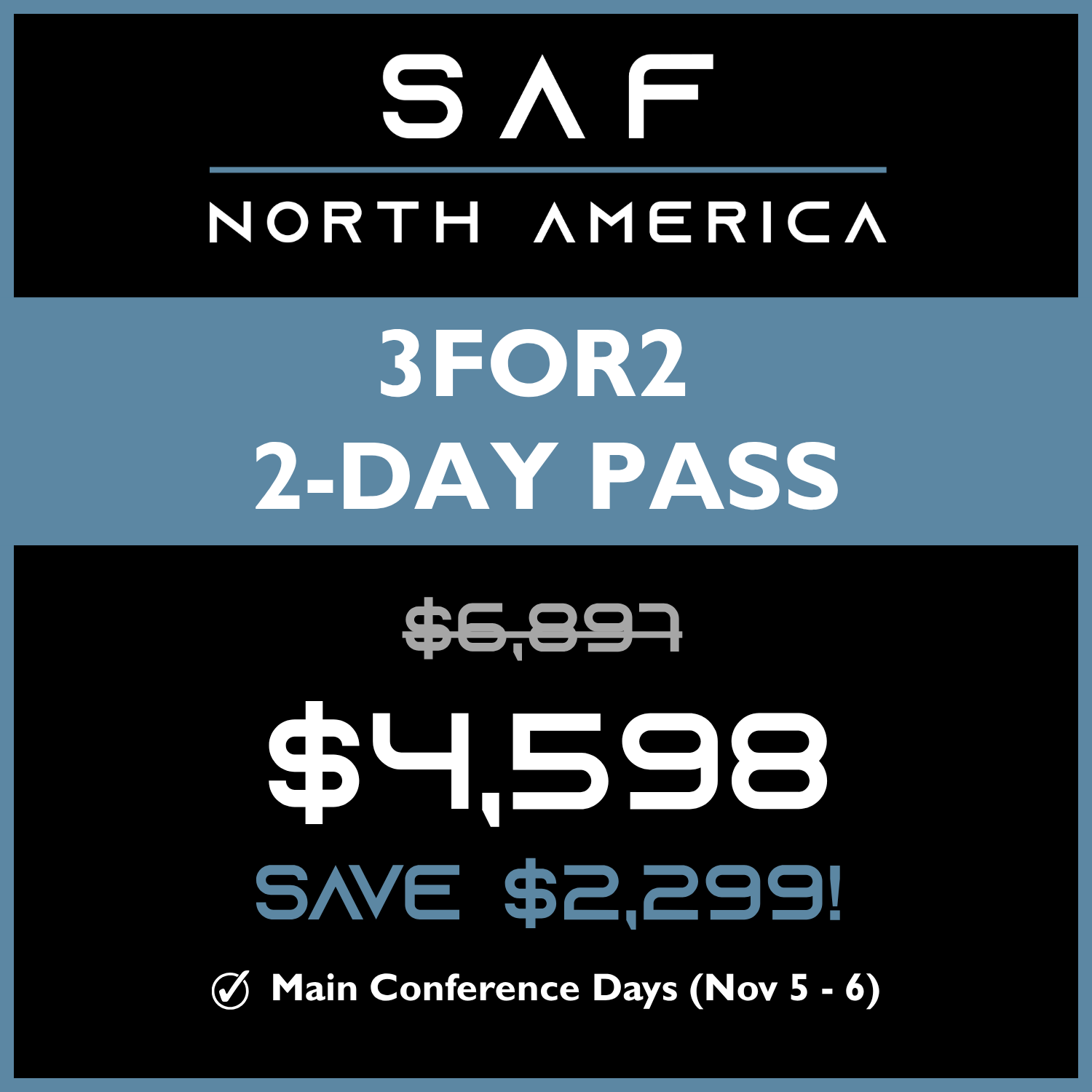 2-DAY PASS (3 for 2)