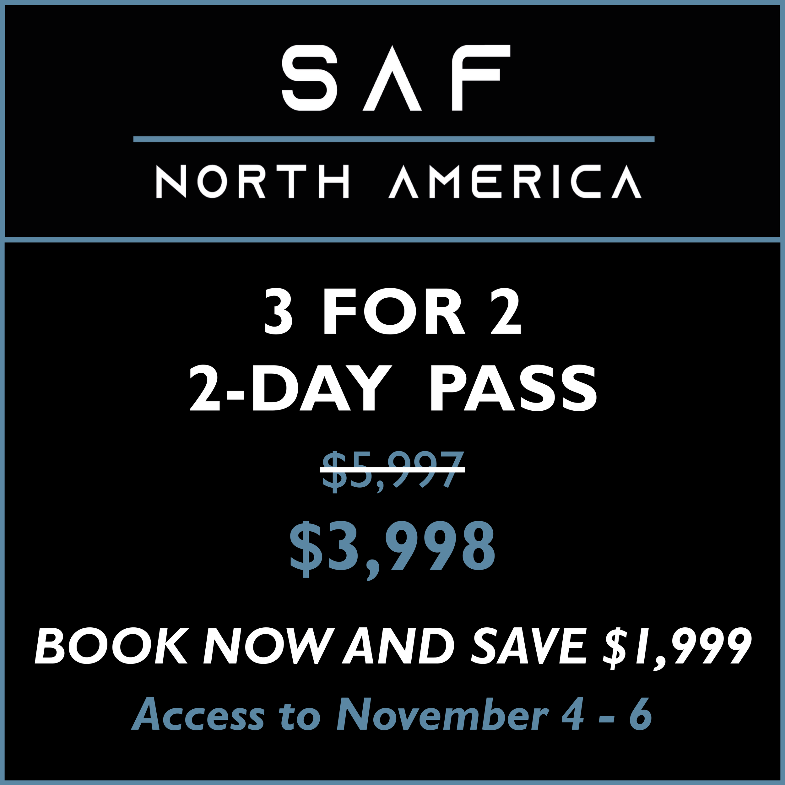 2-DAY PASS (3 for 2)