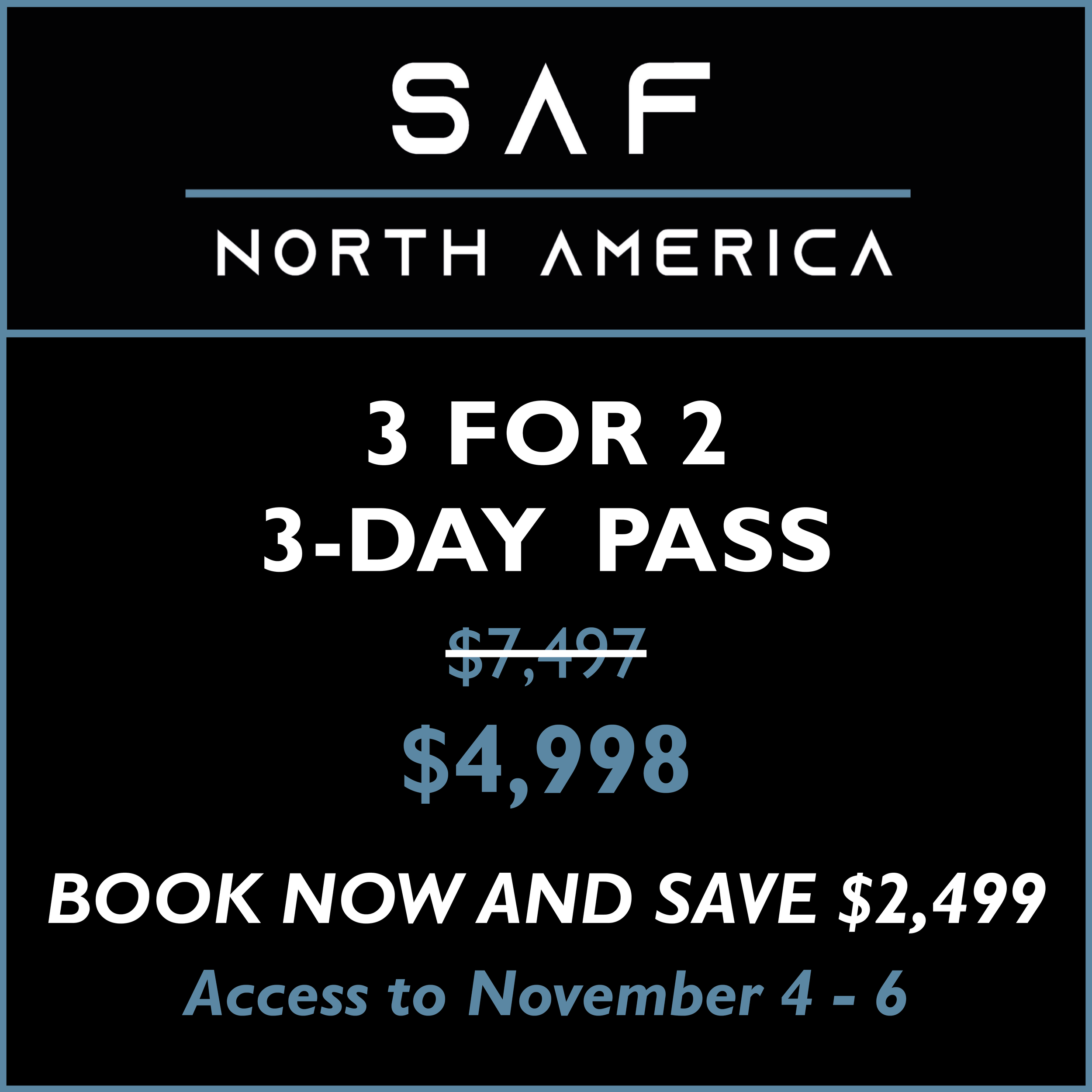 3-DAY PASS (3 for 2)