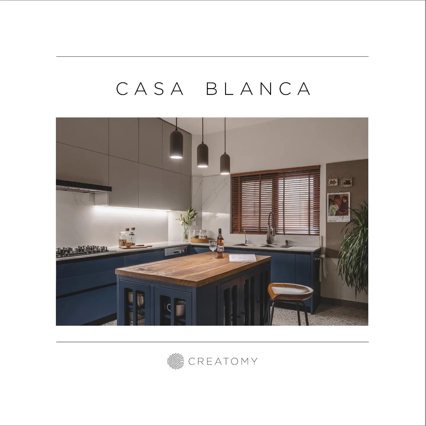 The kitchen at casablanca was centered around the island counter sporting a butchers block. The blue PU painted shutters, laminate finished overhead cabinets and louvered pantry storage all combine to create the perfect home kitchen. 

Crafted out of
