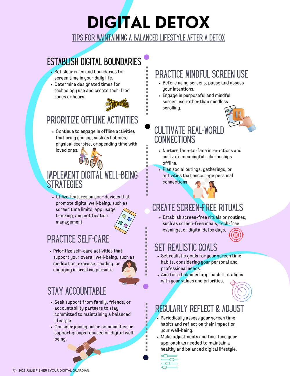 Digital Detox Infographic Poster