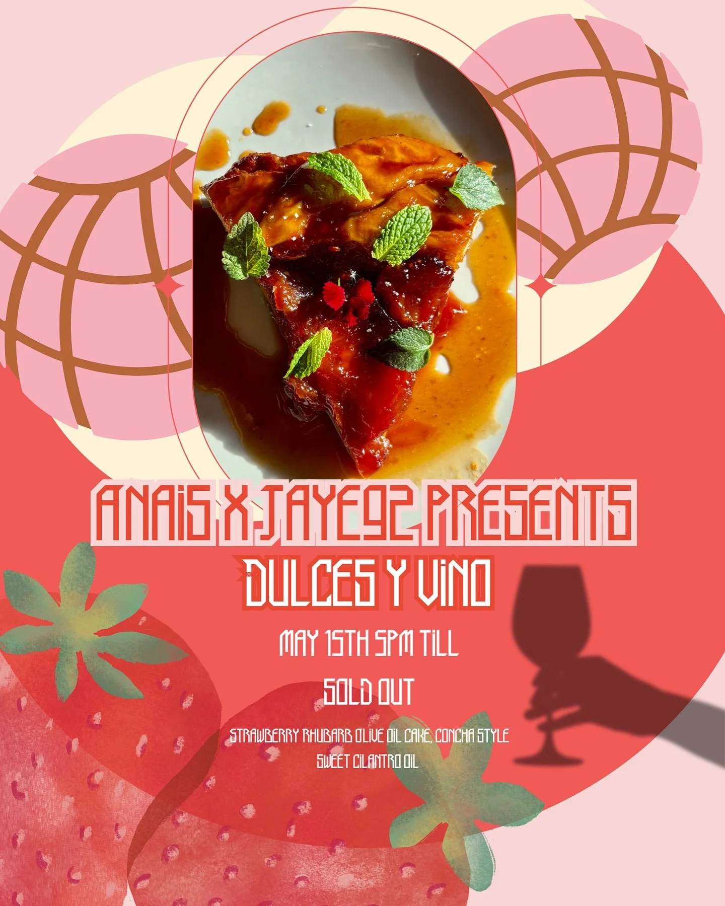 Come enjoy strawberry rhubarb cake next Friday night at Anais ❤️ it&rsquo;s not to be missed!