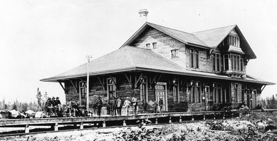 First CPR Station (across the tracks, foot of Van Horne St.)